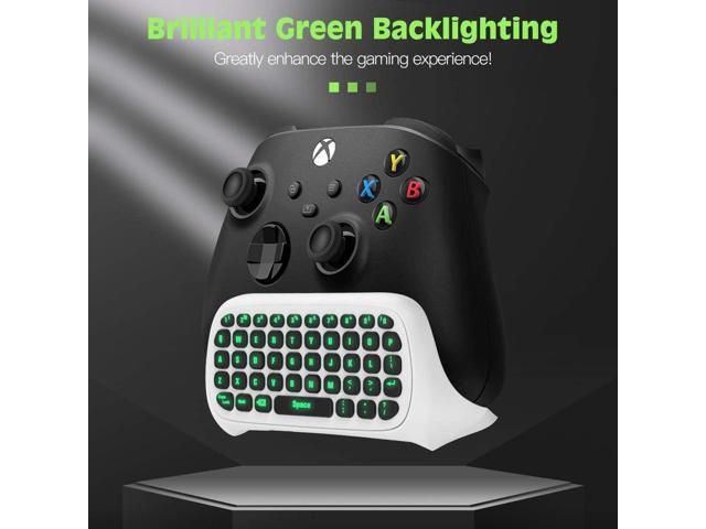 TiMOVO Green Backlight Keyboard for Xbox One, Xbox Series X/S,Wireless Chatpad Message KeyPad with Headset & Audio Jack,Mini Game Keyboard Fit Xbox...