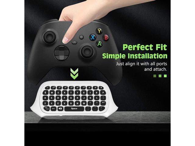 TiMOVO Green Backlight Keyboard for Xbox One, Xbox Series X/S,Wireless Chatpad Message KeyPad with Headset & Audio Jack,Mini Game Keyboard Fit Xbox...