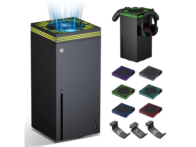 ZAONOOL Cooling Fan for Xbox Series X Console - High Speed Top Fan Cooler System with 13 RGB LED Light Modes, Low Noise, Dust Proof, Keeps Your...