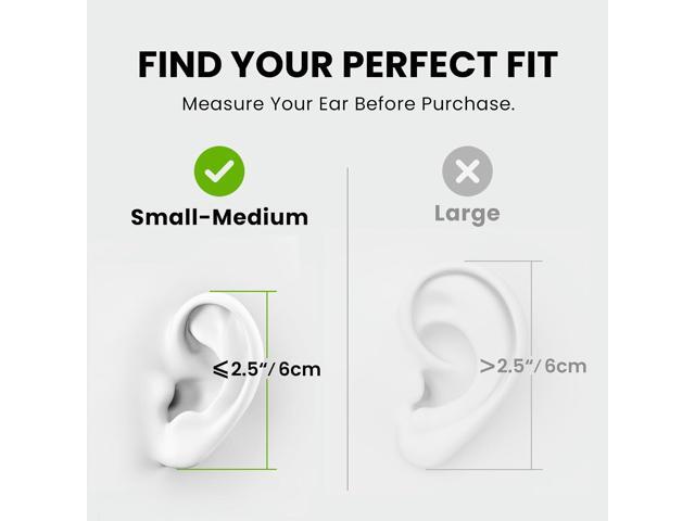 Avantree Resolve (Small-Medium) Wired Open-Ear Earbuds w/Mic & Over-Ear Hook, for Women, Kids & Young Men w/Small Ears, Ideal for Office, Outdoor...