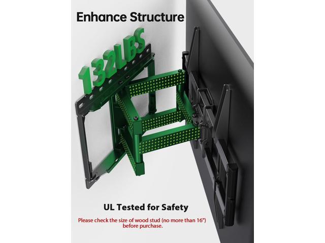 USX Mount Full Motion TV Wall Mount for Most 42-86 inch Flat Screen/LED/4K, TV Mount Bracket Dual Swivel Articulating Tilt 6 Arms, Fits 8 12 16'...