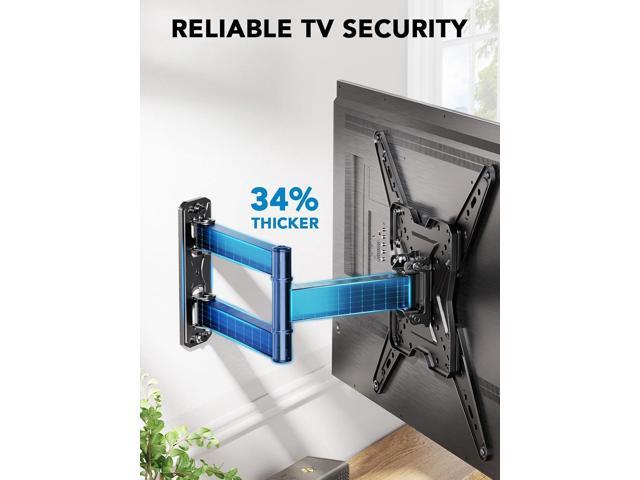 Pipishell Full Motion TV Wall Mount for Most 26-60 inch TVs, 55 inch Compatible, with Swivel, Tilt, Extension, Single Stud Articulating TV Mount...