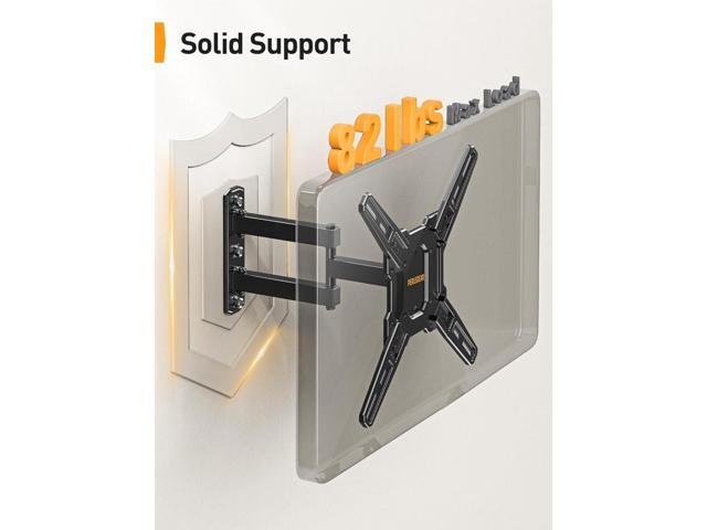Perlegear Full Motion TV Mount for Most 2660 inch Flat or Curved TVs up to 82 lbs, Wall Mount TV Bracket with Articulating Arms, Tool-Free Tilt,...