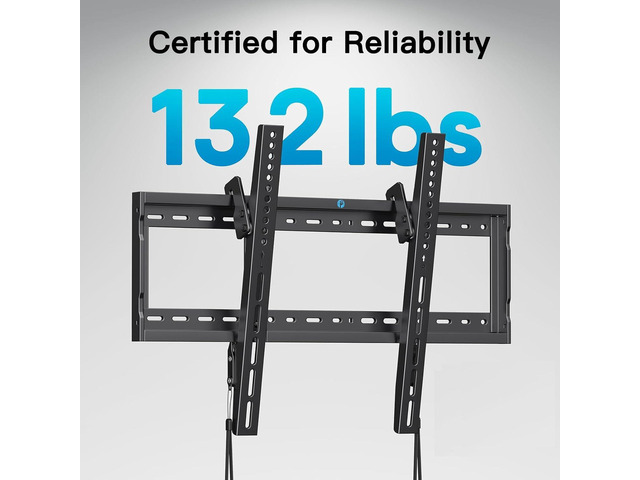 Pipishell Tilt TV Wall Mount Bracket Low Profile for Most 37-75 Inch LED LCD OLED Plasma Flat Curved TVs, Large Tilting Mount Fits 16'-24' Wood...
