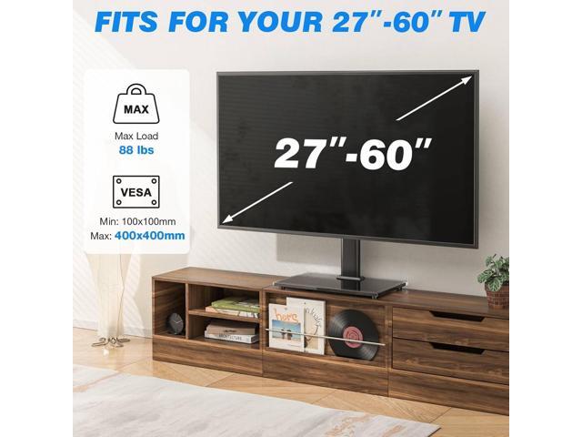 Rfiver Universal Table Top TV Stand TV Base Replacement for Most 27-60 Inch LCD LED Flat Curved Screen TVs Holds up to 88lbs, Height Adjustable TV...