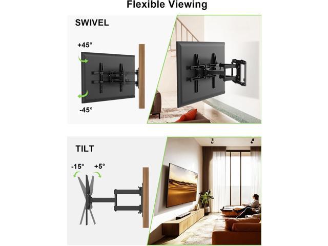 USX MOUNT Full Motion TV Wall Mount for Most 37-85 Inch TV up to 132lbs, TV Mount Articulating with Swivel, Tilt & Extension, Wall Mounts T V...