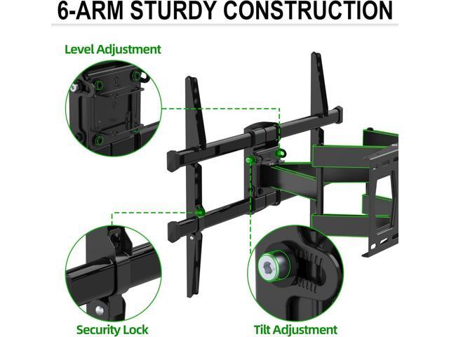USX MOUNT Full Motion TV Wall Mount for Most 37-85 Inch TV up to 132lbs, TV Mount Articulating with Swivel, Tilt & Extension, Wall Mounts T V...