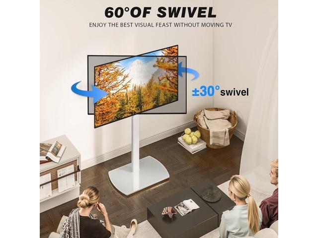 YOMT Universal TV Floor Stand with Mount for 27-70 Inch LCD LED OLED TVs, Swivel Height Adjustable Tall TV Stand, Space Saving Design for Corner...