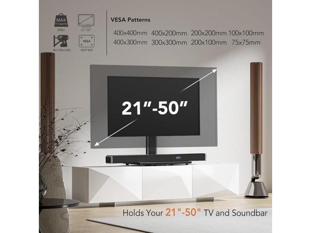 Hemudu Universal Swivel TV Stand/Base Table Top TV Stand for 21 to 50 inch TVs with 90 Degree Swivel, 4 Level Height Adjustable, Heavy Duty...
