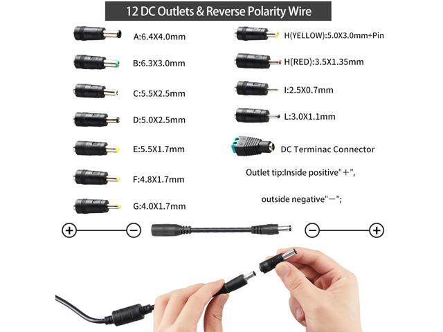 Universal Power Supply Adjustable 3V~12V 12A 144W Variable Switching Power Adapter 100V-240V AC to DC Converter Transformer with 14 Tips & Polarity...