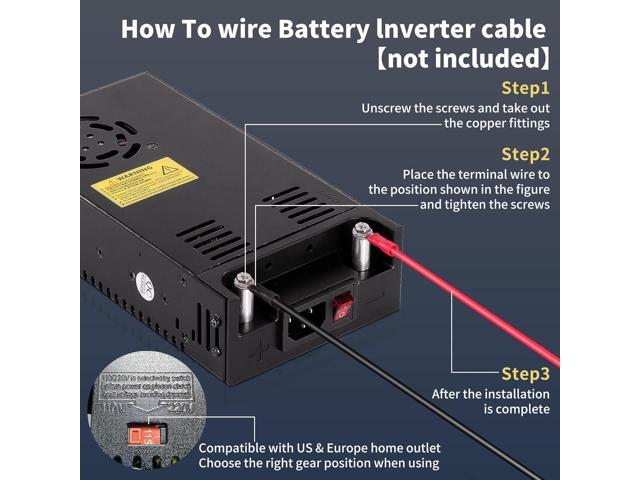 AC to DC Converter 600W 50A, 12V Power Supply 110v to 12v Converter Adjustable Power Supply Universal Power Adapter for Radio, Car Stereos, LED...