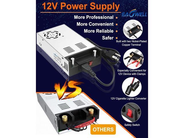 AC to DC Converter 12V Power Supply, Universal SMPS 120V AC to 12V 50A 600W DC Converter Power Supply Transformer Driver Adapter for RV,Pump,LED...
