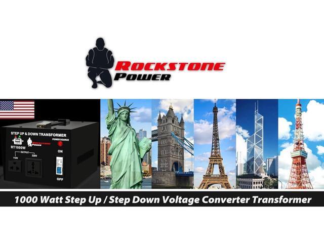 1000 Watt Voltage Converter Transformer - Heavy Duty Step Up/Down AC 110V/120V/220V/240V Power Converter - Circuit Breaker Protection DC 5V USB...