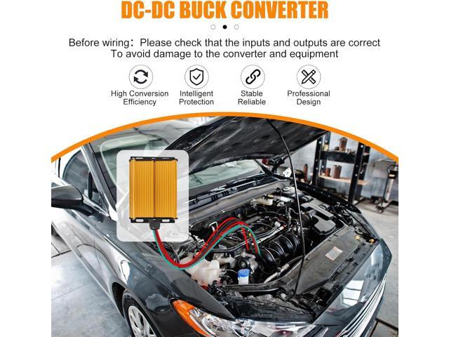 12V 30A 360W DC-DC 96V 84V 72V 60V 48V 36V to 12V high-Power Converter Voltage Reducer, Suitable for Golf carts, LED Lights, and 12V...