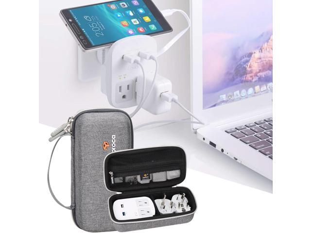 Aproca Grey Hard Travel Storage Protective Case, for Ceptics World Travel Adapter Kit