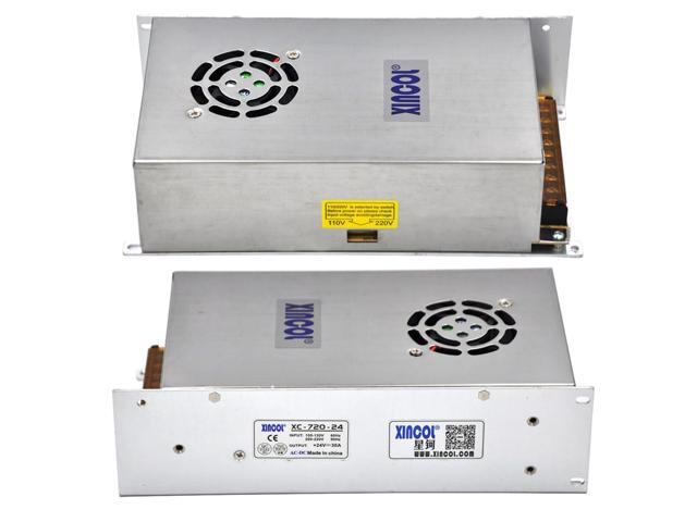 AC to DC Converter AC110V/220V to DC24V 30A 720W Switching Power Supply Transformer Regulated for LED Strip Light,CCTV,Camera,Computer Project etc