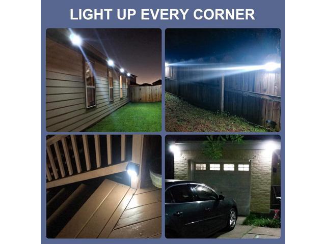 Solar Outdoor Lights -120° Illumination Solar Motion Sensor Lights Outdoor - IP65 Waterproof Wireless Security Outdoor Solar Powered Lights for...