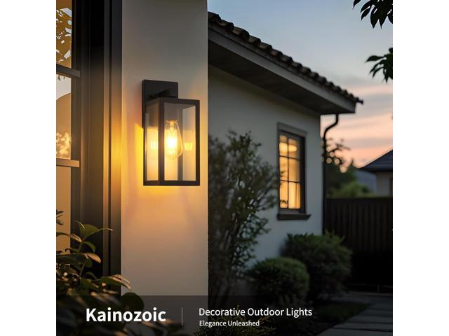 Outdoor Wall Light Fixtures Exterior Waterproof Porch Lights Outdoor Anti-Rust Wall Lantern with Clear Glass Patio Sconce Light
