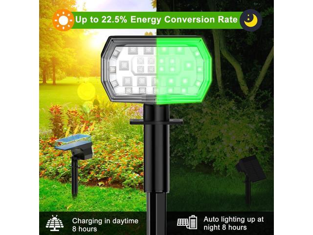 LANSOW Solar Spot Lights Outdoor Color Changing, [7 Modes/8 Pack] Christmas Landscape Spotlights, Solar Lights Outdoor Waterproof, Solar Powered...