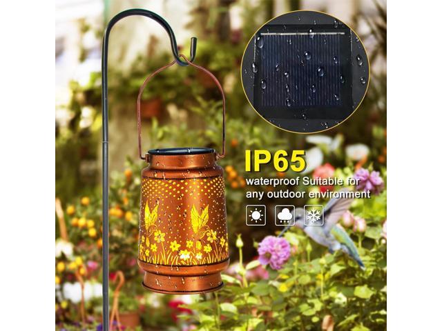 2 Pack Hummingbird Birthday Gifts for Women Mom Grandma Solar Lanterns Outdoor Waterproof Garden Decor Metal Hanging LED Decorative Light for Patio...