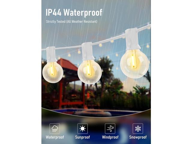 25Ft LED Outdoor String Lights, G40 Globe Patio String Lights Waterproof with 27 Shatterproof Bulbs, Hanging Outdoor Christmas Decorations Lights...