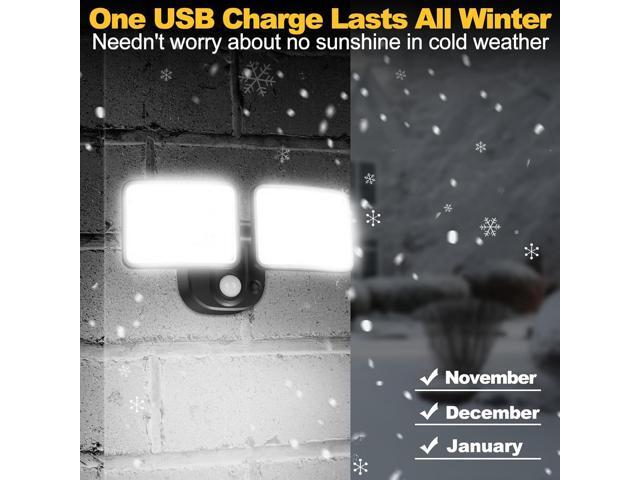 Rechargeable Battery Operated Motion Lights 2500LM & 4000LM Motion Sensor Security Lights(1-3 Months Endurance) USB Charging LED Flood Lights...