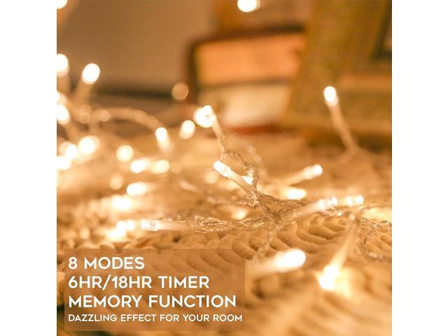 suddus 200 Led Christmas Lights Outdoor Waterproof, 66ft Fairy Lights Plug in Connectable, Warm White Christmas String Lights Indoor for Xmas Tree...
