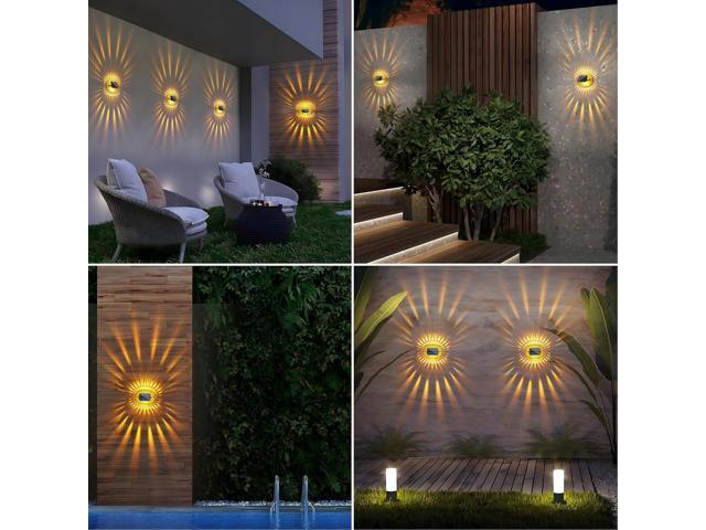 LYHOPE Solar Fence Lights Outdoor, IP65 Waterproof Solar Light for Outside, 6 Pack Deck Light for Backyard Railing Patio Deck Fence Stair Railing...