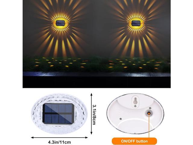 LYHOPE Solar Fence Lights Outdoor, IP65 Waterproof Solar Light for Outside, 6 Pack Deck Light for Backyard Railing Patio Deck Fence Stair Railing...