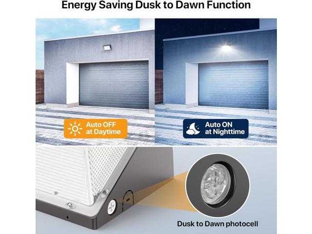120W LED Wall Pack Light with Dusk to Dawn Photocell 18,000LM(150LM/W) Wall Mount Flood Light Outdoor IP65 Waterproof 5000K Led Security Commercial...