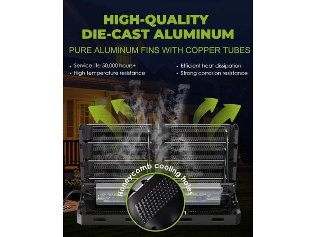 LED Stadium Light 3000W Equivalent High Mast Flood Light 80,000LM, IP66 Waterproof, 50,000Hrs Lifespan, 120° Wide Beam for Tunnels/Parking...