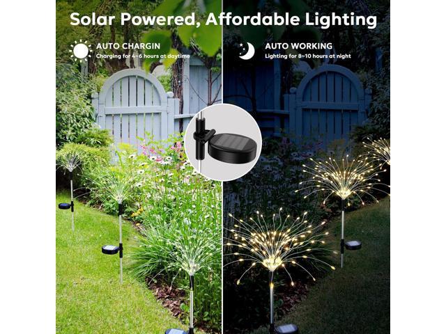 Solar Fireworks Lights Outdoor Waterproof Garden Fairy Light Outside Solar Sparkles Landscape Lights 120 LED Decorative Outdoor for Backyard Patio...