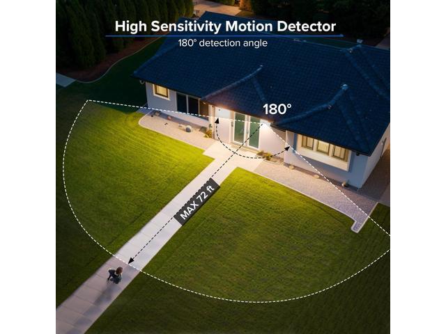 SANSI 7000LM Motion Sensor Outdoor Lights,Brightness LED Flood Lights Outdoor 54W 5000K 700W Equiv IP65 Dusk to Dawn Security Lights with 2...