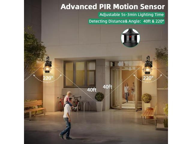 Lamomo 2 Packs Motion Sensor Outdoor Porch Light for House,Outdoor Wall Light Fixtures Wall Mount, Waterproof Aluminum Exterior Light for Garage...