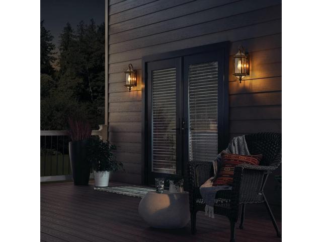 Milaii 18.5' H Copper Outdoor Wall Lights Exterior Waterproof Wall Sconce Light Fixture E26 Socket Oil Rubbed Bronze Porch Light with Clear Glass...