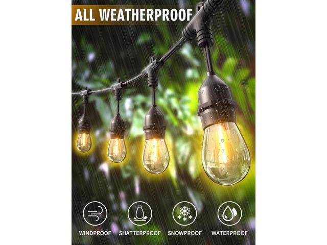 Outdoor String Lights,150FT String Lights for Outside with 45+3 Shatterproof S14 LED Bulbs,Outdoor Lights for Backyard,Market,Bistro,2700K...