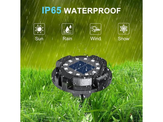 Solar Pathway Lights Outdoor 12 Packs, Bright Blue 16 LEDs Solar Ground Lights Walkway Lights with Side Light, Waterproof Solar Deck Light for Yard...