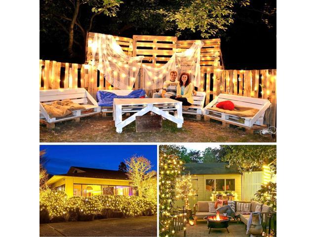 KNONEW 400FT Outdoor Christmas Fairy Lights Plug in,1200 LED String Lights Outdoor Waterproof 8 Modes Memory Times for Wedding Bedroom Walls Garden...