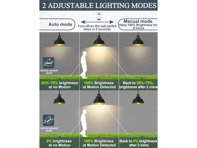 10' Motion Sensor Outdoor Light Fixture, Dusk to Dawn Wall Light Fixtures with E26 Base Socket, IP65 Waterproof Exterior Porch Lights Outdoor for...