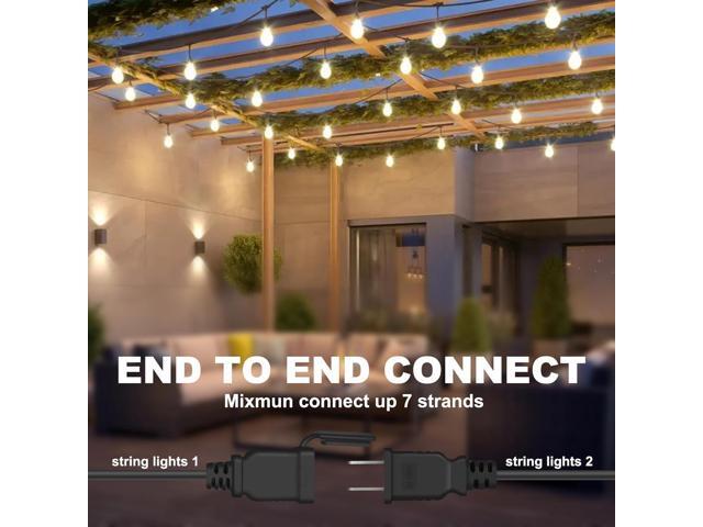 100FT LED Outdoor String Lights with 30+2 Shatterproof Bulbs, IP65 Waterproof, Commercial Grade Patio String Lights for Outside Porch Backyard...