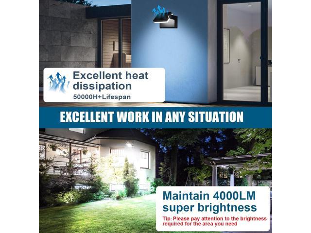 40W LED Wall Light, 4000LM 5000K 360° Wide-Angle Exterior Wall Floodlights, IP66 Waterproof Commercial Outdoor Wall Mount Fixture Wall Pack...