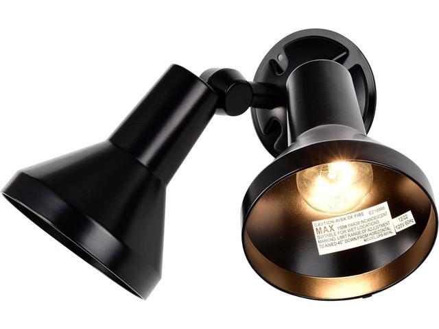 Nuvo Lighting SF77/701 Two Light Outdoor Heavy Duty Cast Aluminum Durable Weather Proof Security Flood Light, Black