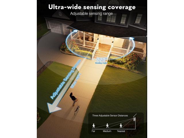 2 Pack Motion Sensor Outdoor Porch Lights Wall Mount, Oil Rubbed Bronze Outside Garage Lights Wall Lantern, Dusk to Dawn Exterior Lighting...