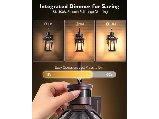 2 Pack Motion Sensor Outdoor Porch Lights Wall Mount, Oil Rubbed Bronze Outside Garage Lights Wall Lantern, Dusk to Dawn Exterior Lighting...