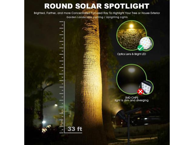 DBF Solar Outdoor Lights, 600LM Solar Spot Lights Outdoor Waterproof, 18 LED Auto On/Off Landscape Lighting Flag Pole Light for Garden Yard Pathway...