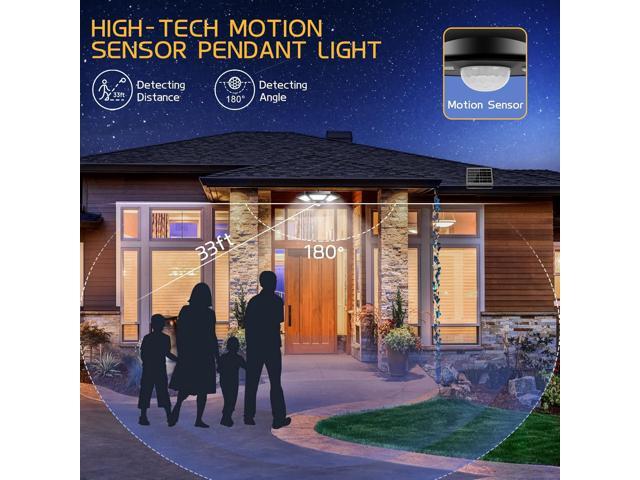 Solar Shed Light, Solar Pendant Light Indoor Outdoor,180 LED 1000LM Solar Indoor Lights Motion Sensor with Remote Control for Shed Barn Gazebo...