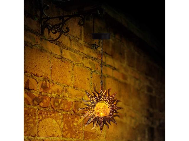 Solar Lights Outdoor Garden Decor Hanging Lanterns Decoration Metal Sunflower Gifts Waterproof for Yard Clearance Front Porch Lawn Driveway Patio...
