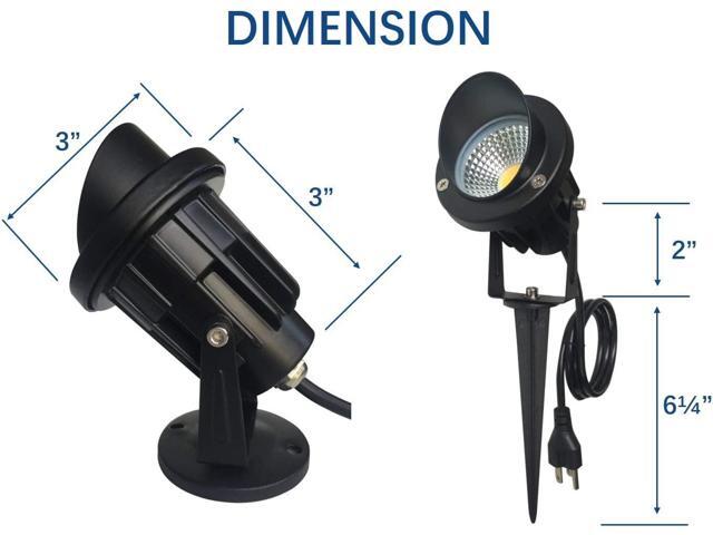 LED Outdoor Spotlight Flag Light 120V 10W Waterproof Spot Lights for Yard Flagpole House Tree Plug in Christmas Landscape Lighting (10W, Warmwhite)