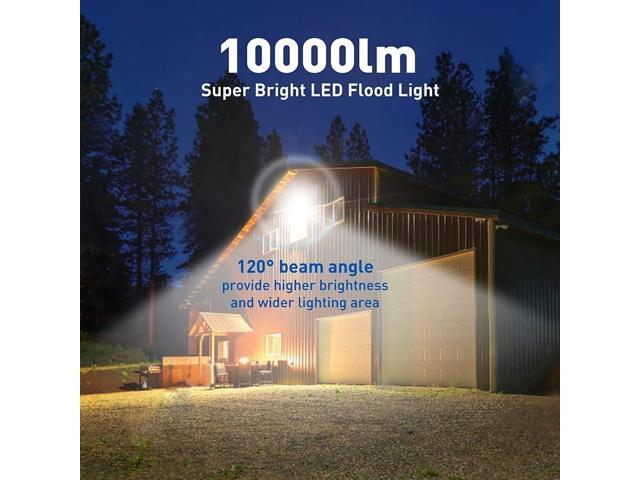 4Pack LED Flood Light Outdoor,50W LED Work Light 5500lm with 6FT US Plug,IP66 Waterproof Exterior Security Lights,6000K Daylight White Outside...