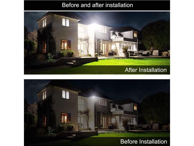4Pack LED Flood Light Outdoor,50W LED Work Light 5500lm with 6FT US Plug,IP66 Waterproof Exterior Security Lights,6000K Daylight White Outside...